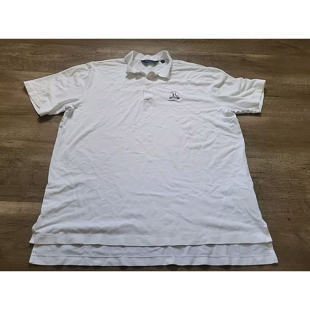 Polo Golf Ralph Lauren Mens XL White Roxiticus Golf Club Pique Polo Shirt - Picture 1 of 5